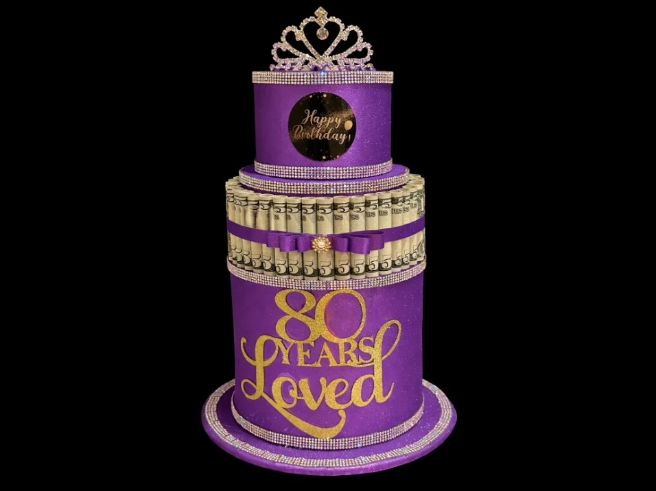 Money Cake: Pretty in Purple