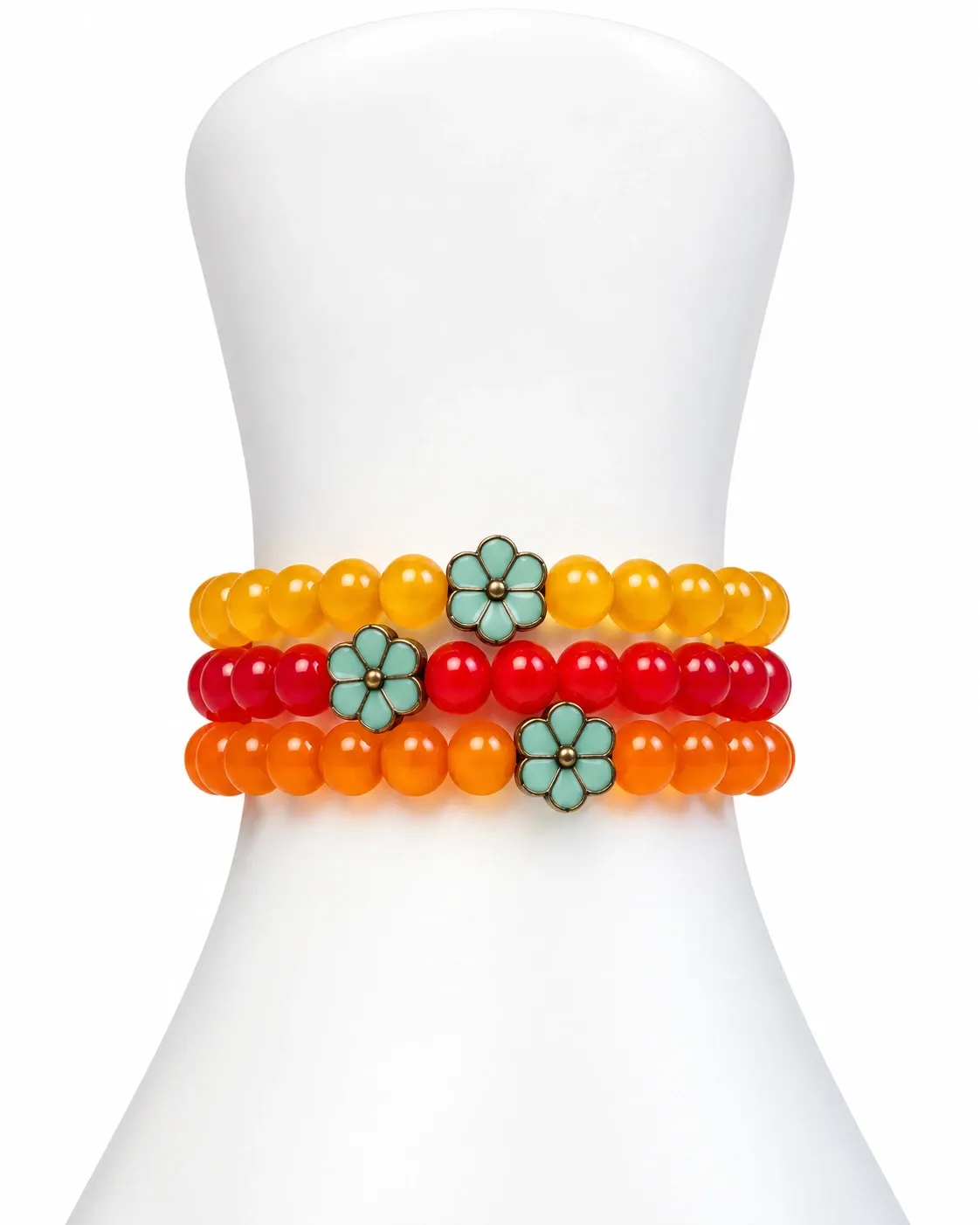 Mexican Flower Bracelet Set
